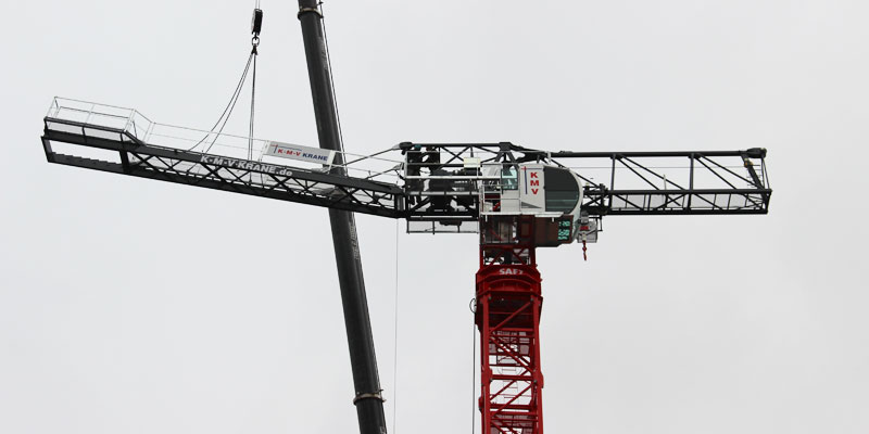 Montaje grúa Sáez TLS 65B 10T en Berlín